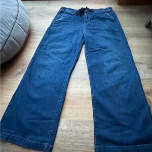 Paige Jeans, Carly Wide Leg. Ankle Pants. WSize 28, button/ drawstring, worn 1x